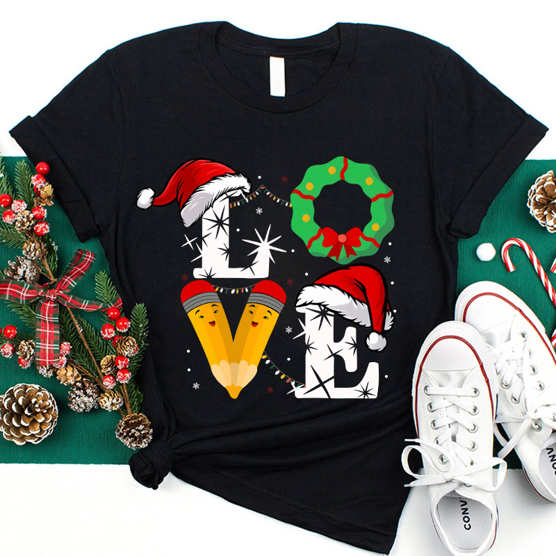 I Love Christmas Teacher T-Shirt