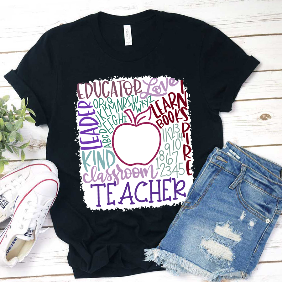 Teacher Love Apple  Classroom T-Shirt