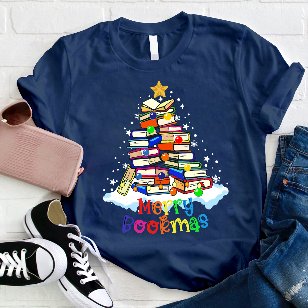 Merry Bookmas Teacher T-Shirt