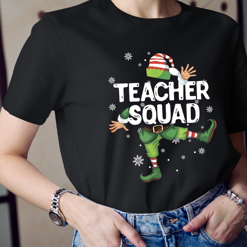 Teacher Squad Elf Teacher T-Shirt