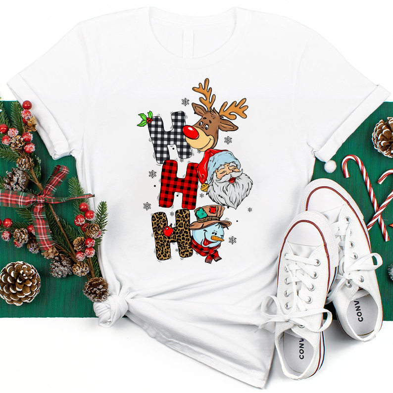 HO HO HO The Happy Snowman  Teacher T-Shirt