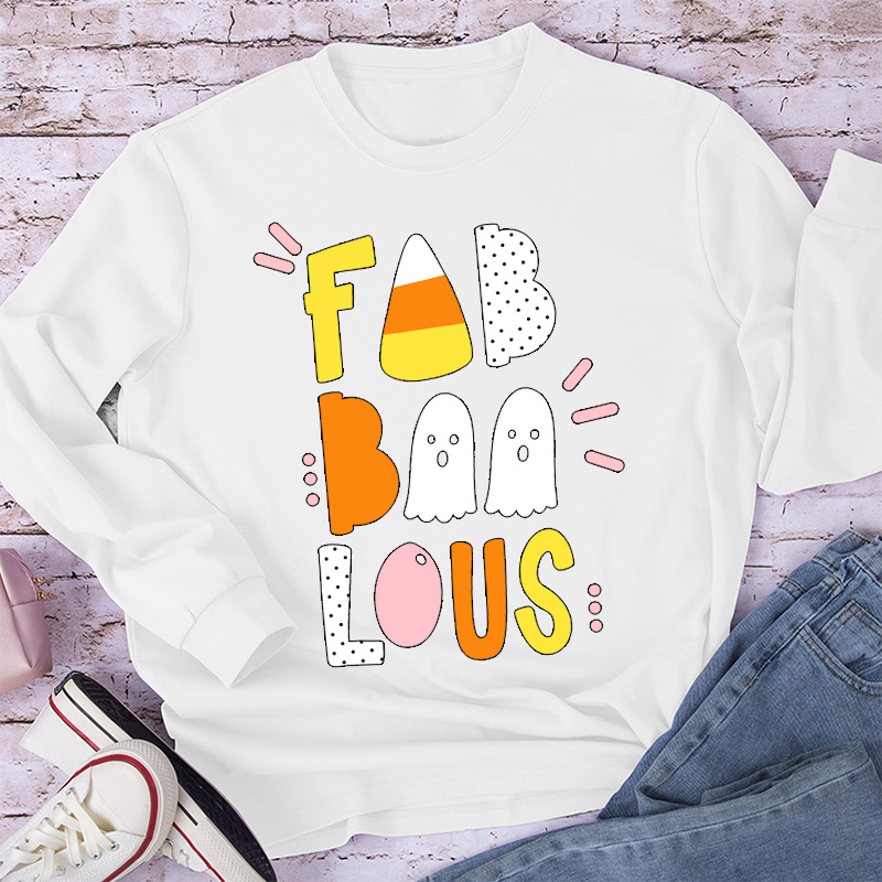 Fab Boo Lous Happy Sunny Vibes Long Sleeve T-Shirt