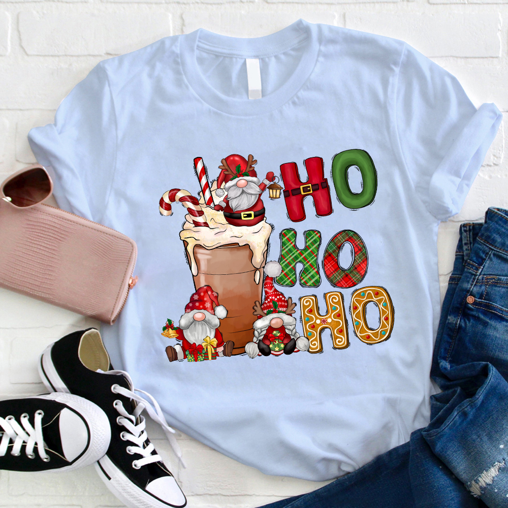 Ho Ho Ho Here Comes The Santa Teacher T-Shirt