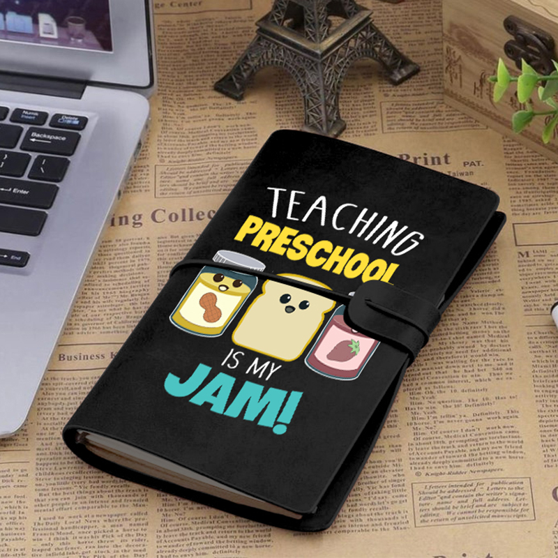 Teaching Is My Jam Faux Leather Notebook