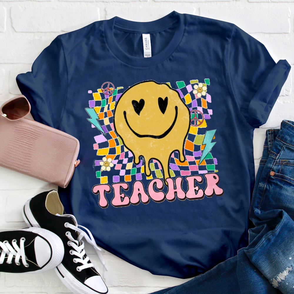 Funny Smile Teacher   T-Shirt