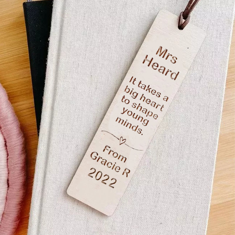 Personalized Teacher Reading Gift Bookmark
