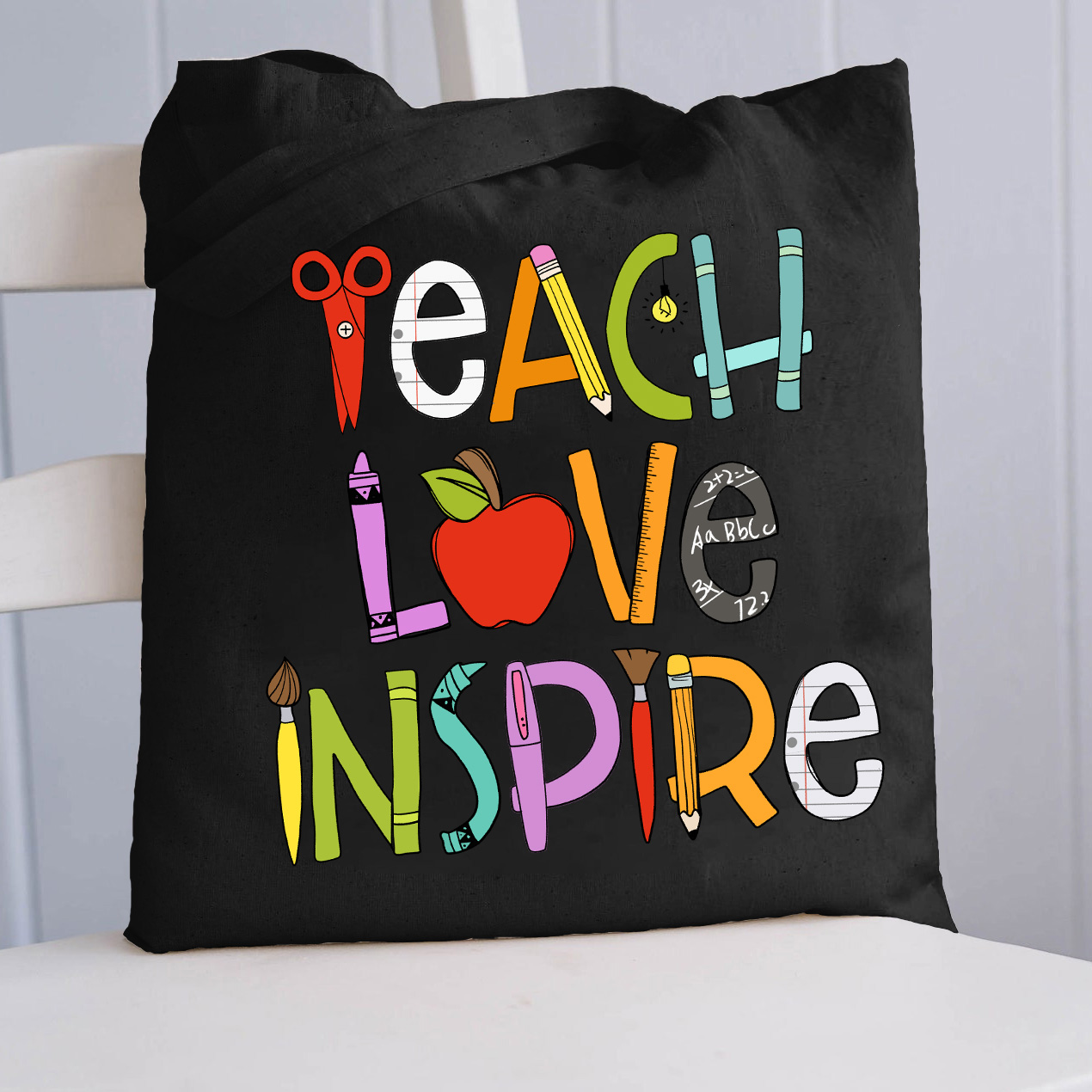 Teach Love Inspire Teacher Tote Bag