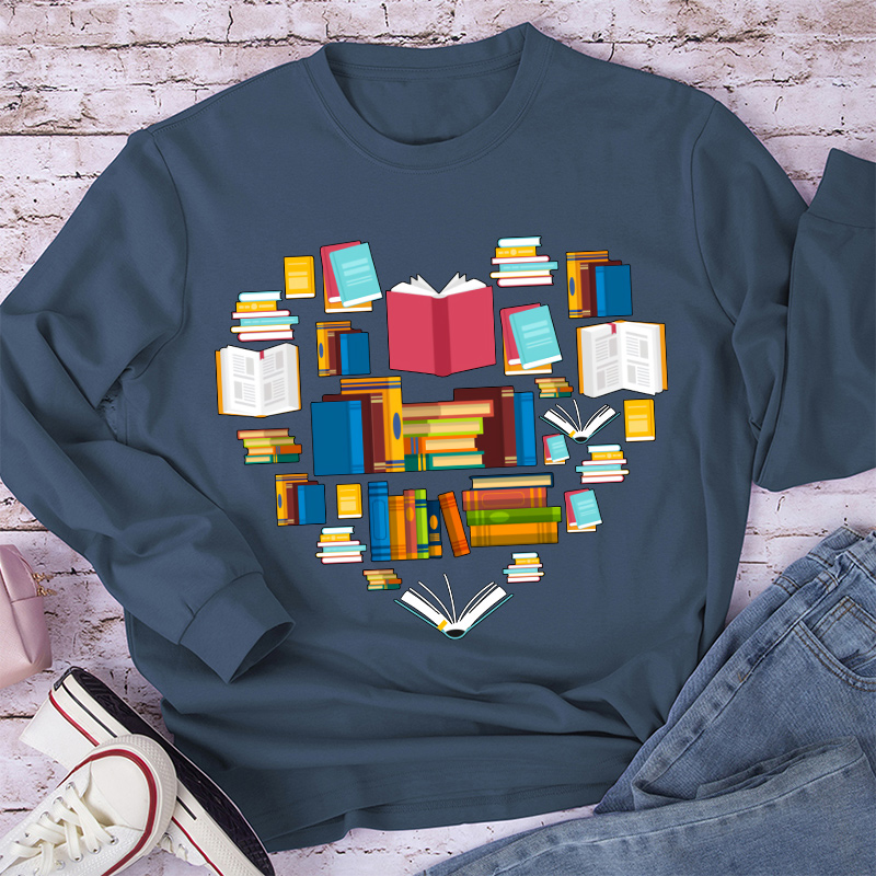 Fill Your Heart With Books Long Sleeve T-Shirt