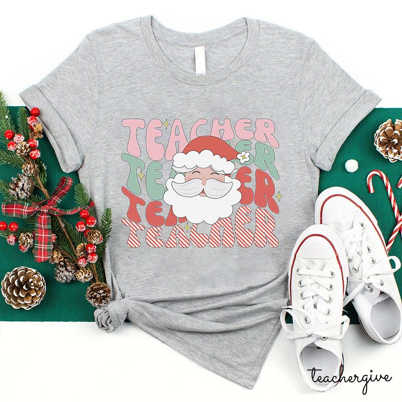 Happy Santa Teacher Teacher T-Shirt