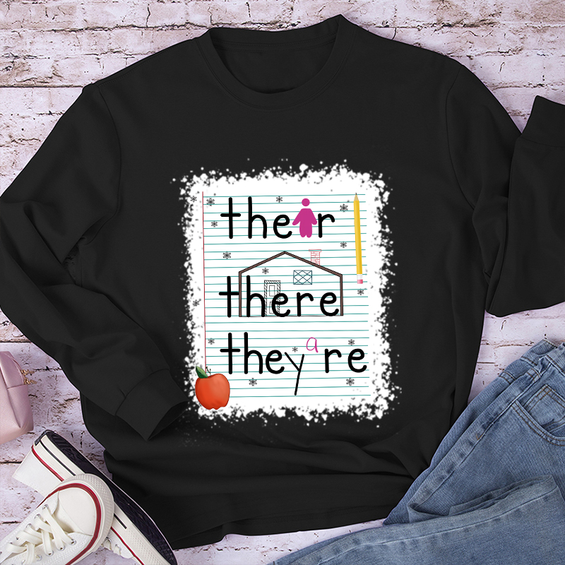 Their There They Are Book Long Sleeve T-Shirt
