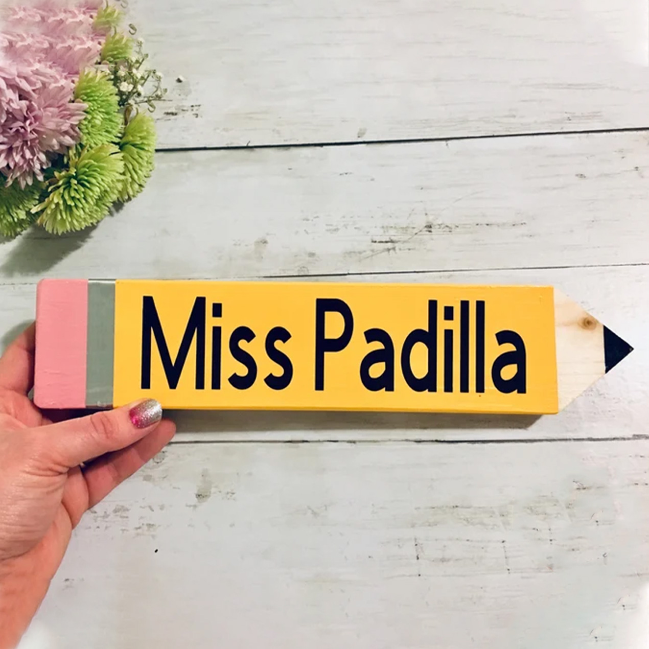 Personalized Teacher Pencil Name Plates
