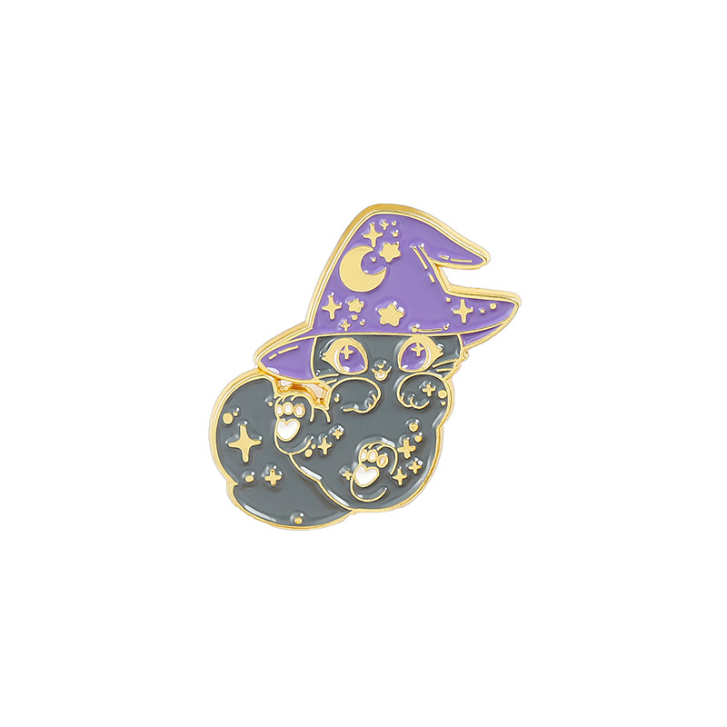 Cartoon Magic Cat Series Pin Set