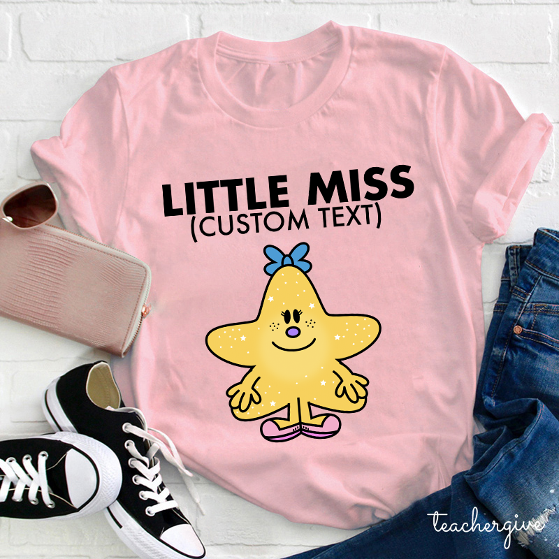 Personalized Little Miss Teacher T-Shirt
