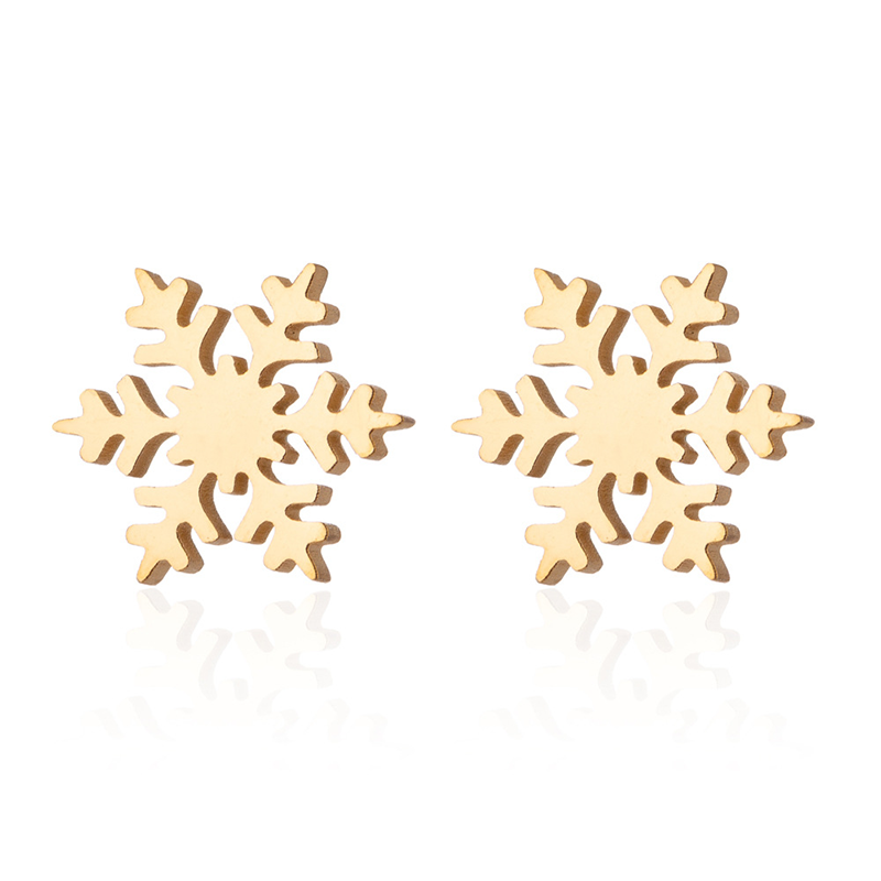 Delicate Winter Snowflakes Metal Earrings