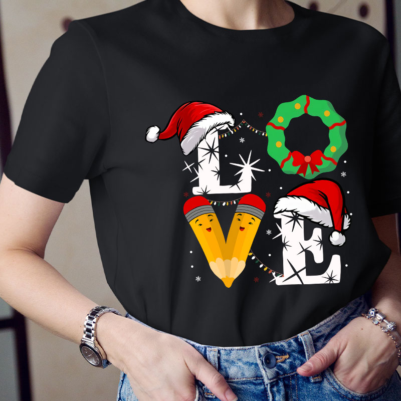 I Love Christmas Teacher T-Shirt