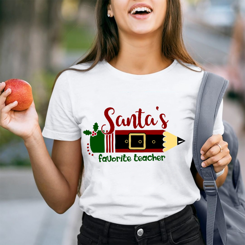 Santa's Favorite Teacher T-Shirt