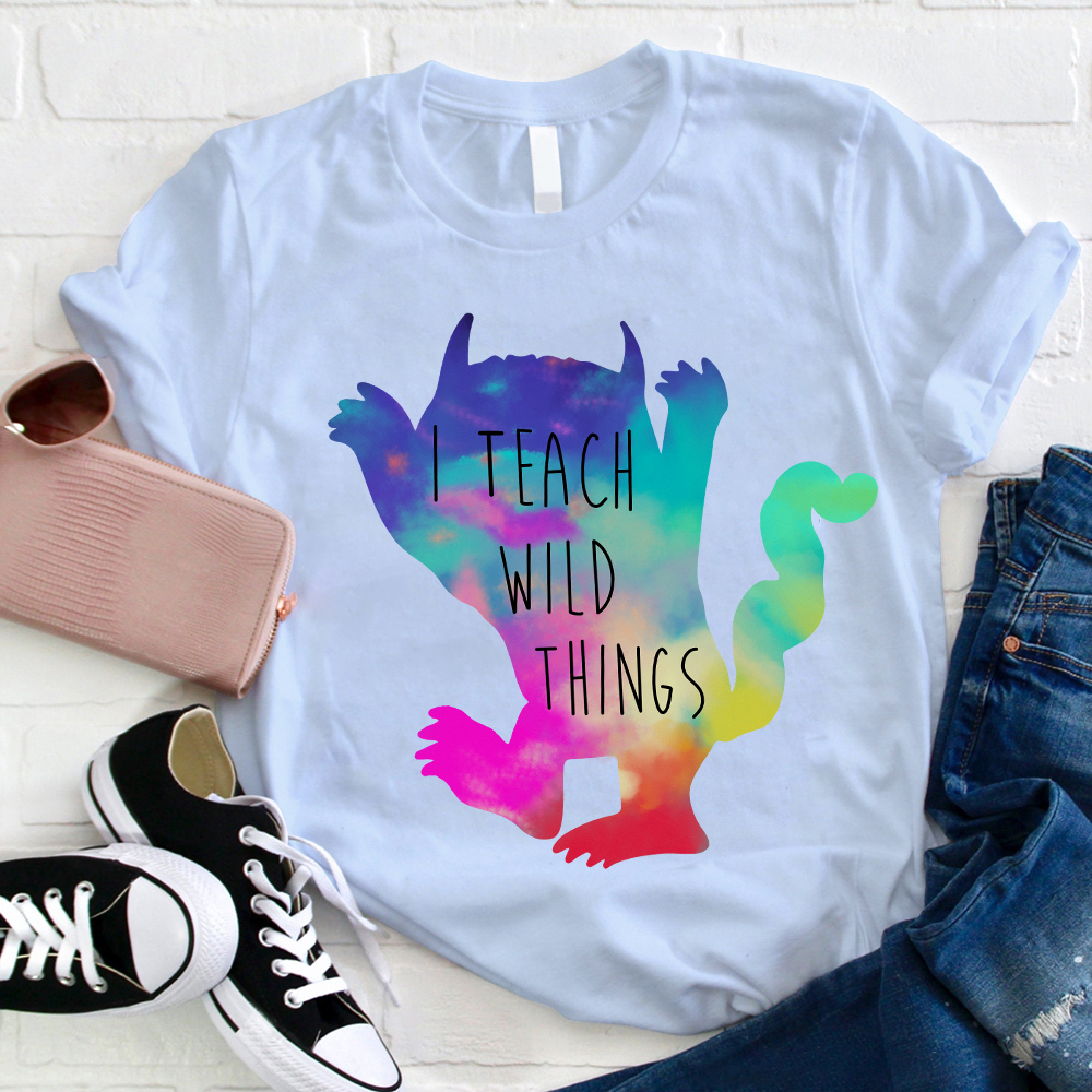 I Teach Wild Things Monster Teacher T-Shirt