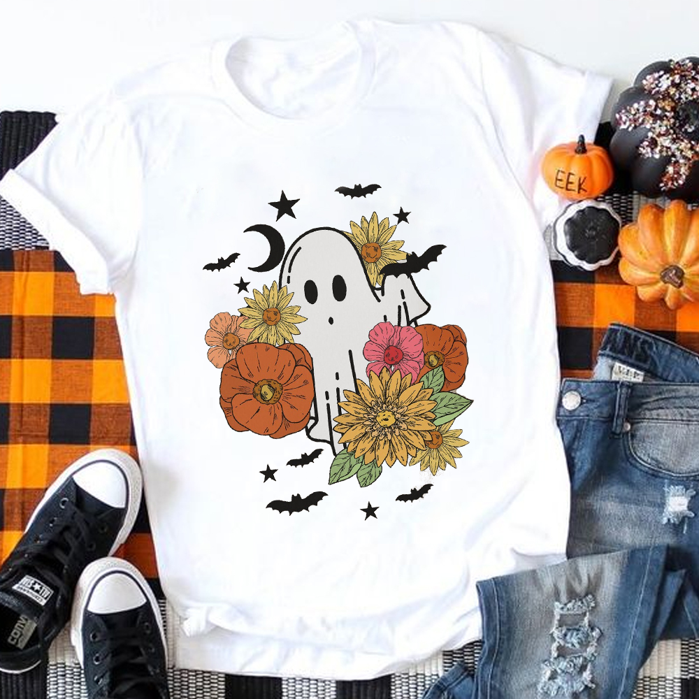 Japanese-style Halloween Ghost T-Shirt