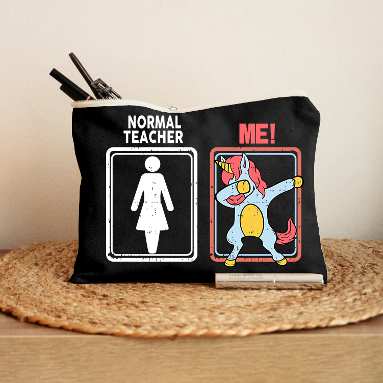 Unicorn Funny Teacher Makeup Bag