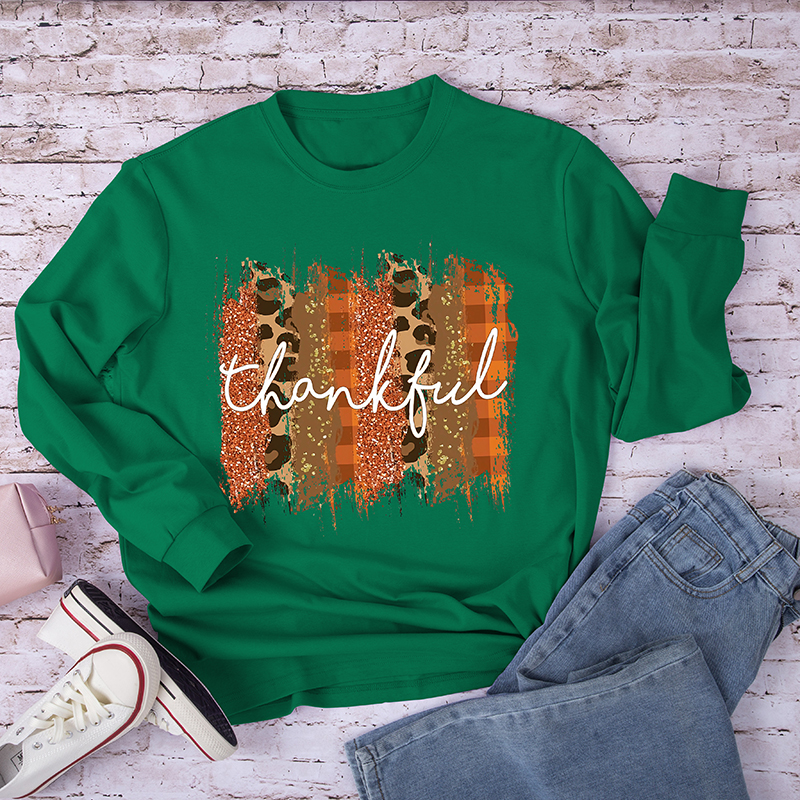 Thankful Leopard Teacher Long Sleeve T-Shirt