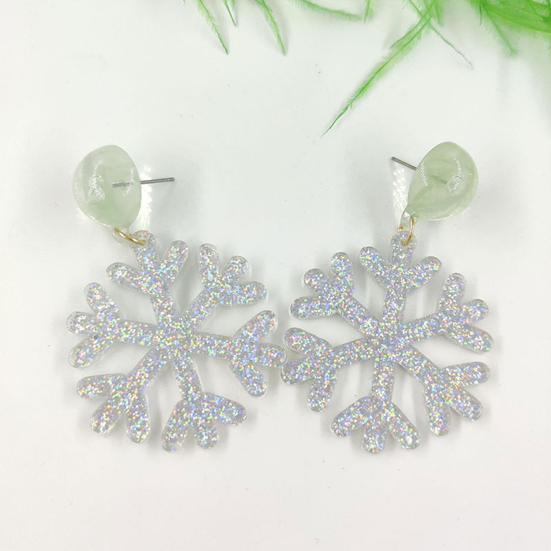 Sparkling Snowflakes Teacher  Acrylic Earrings