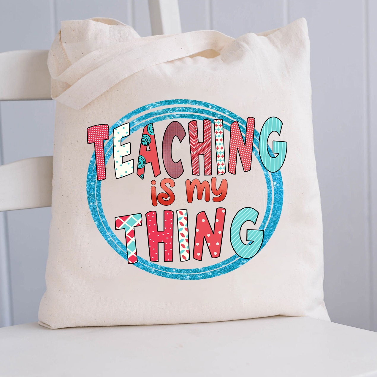 Teaching Is My Thing Pattern Tote Bag