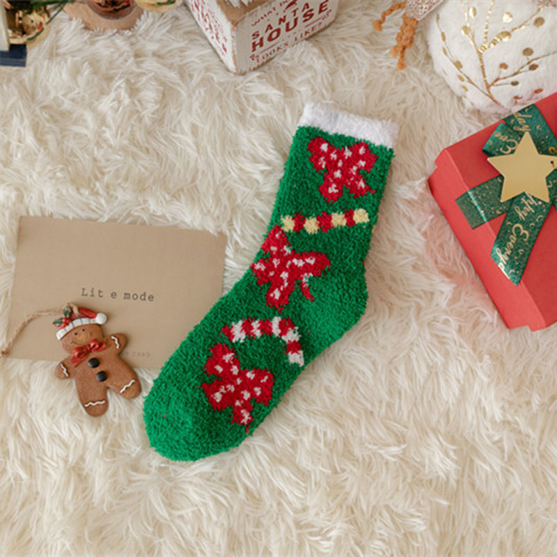 Cute Furry Striped Socks Teacher Socks