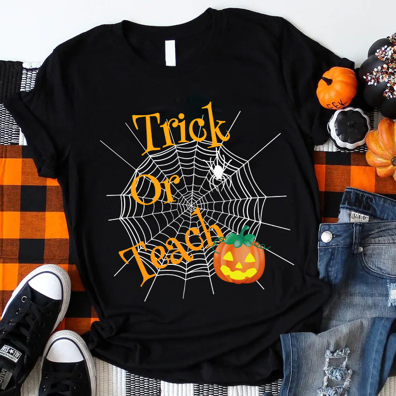 Trick Or Teach Spider Web T-Shirt