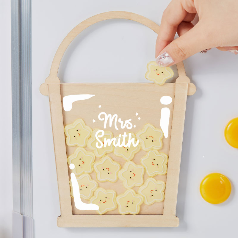 Personalized Fill The Jar With Yellow Star Smiley Face Teacher Reward Jar