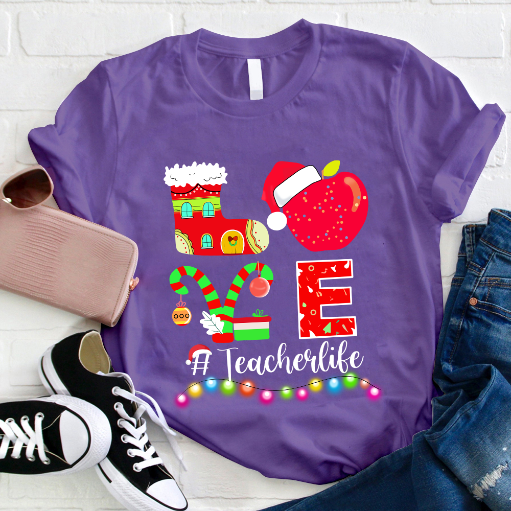 Christmas Love Teacherlife T-Shirt