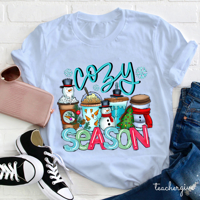 Cozy Season Coffee Day Teacher T-Shirt
