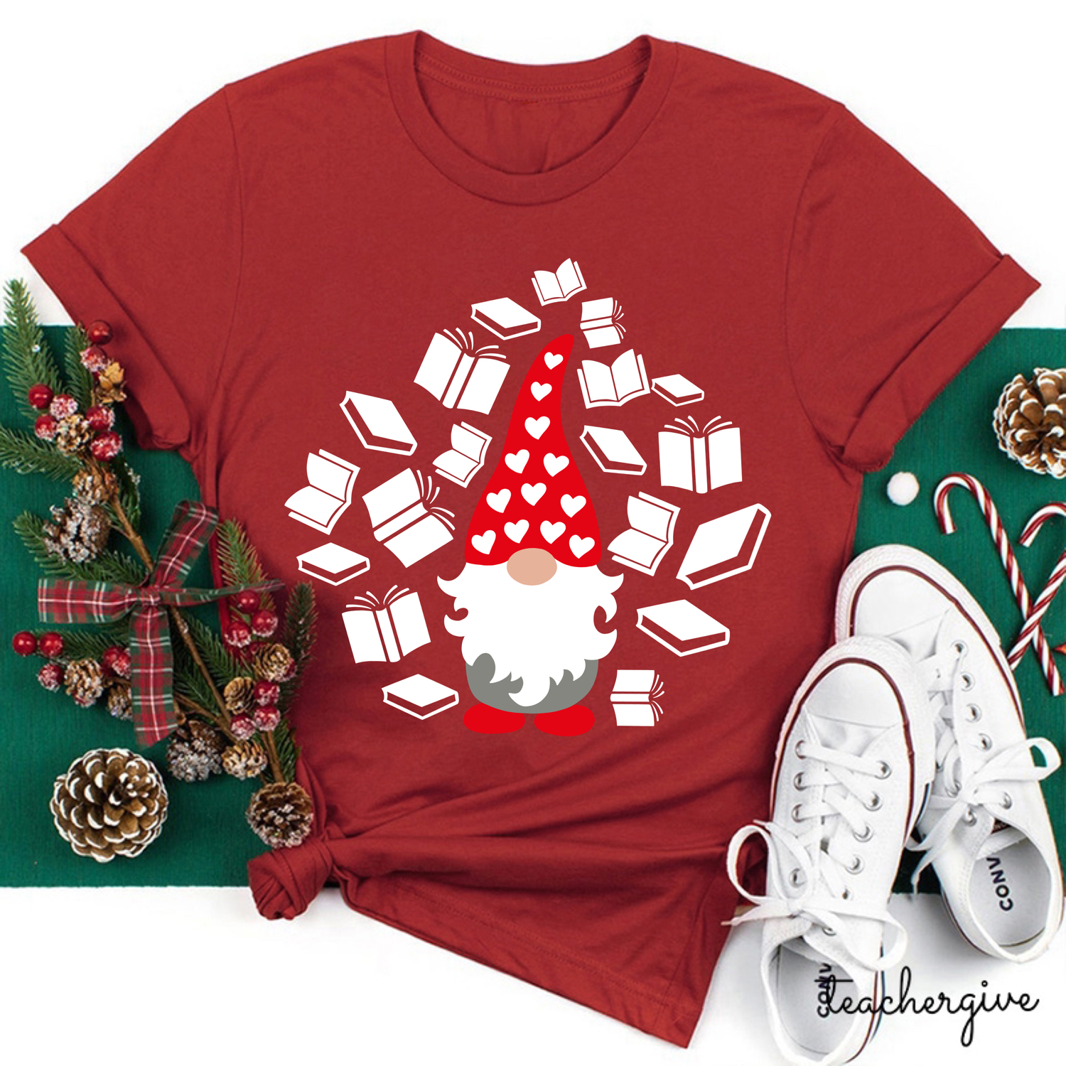 A Bookholic Gnomes Teacher T-Shirt