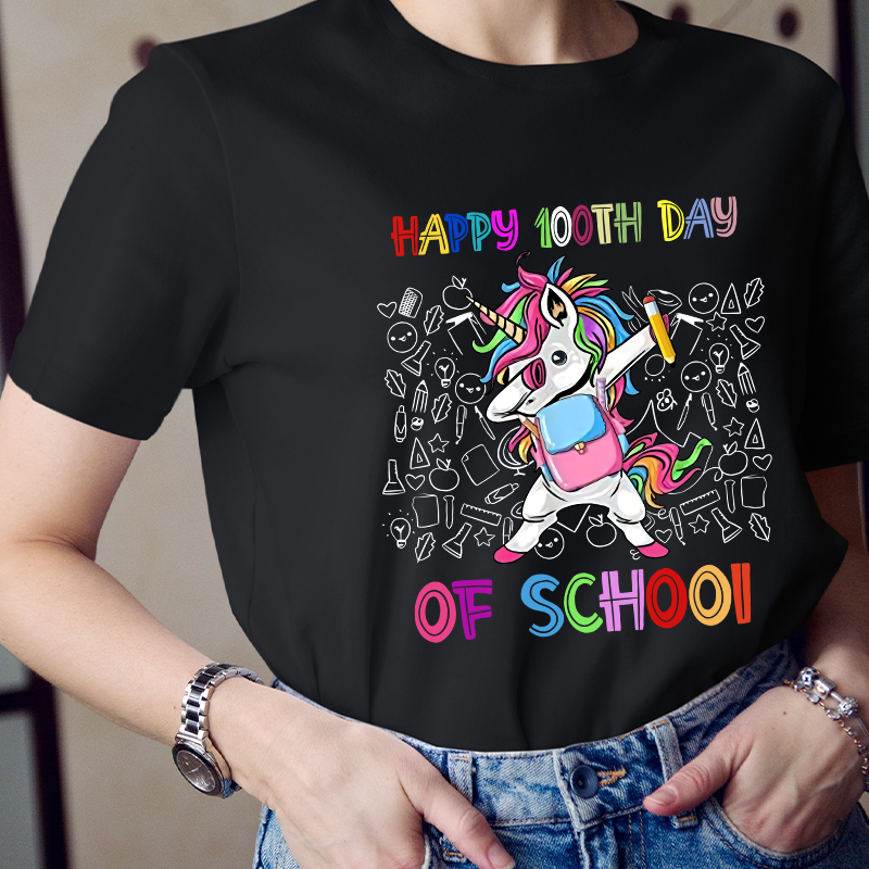 Teacher Happy 100th Day Of School T-Shirt