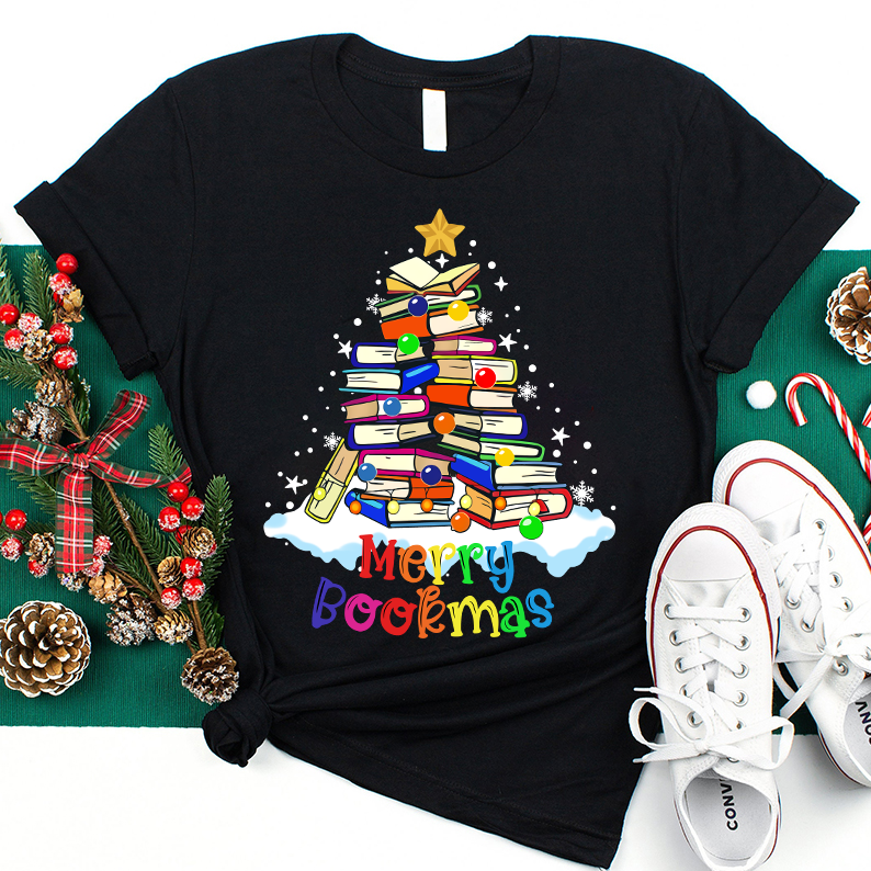 Merry Bookmas Teacher T-Shirt