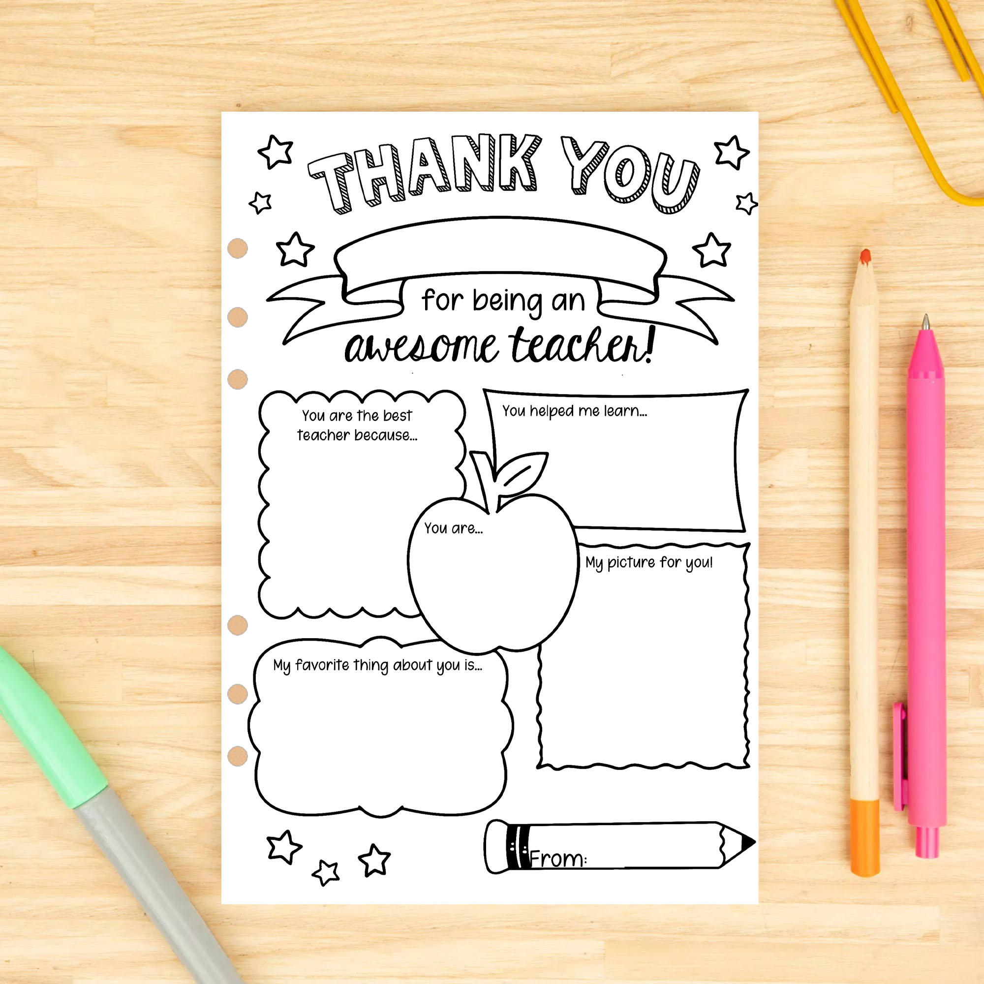 Exquisite Notepad-Thank You For Being An Awesome Teacher