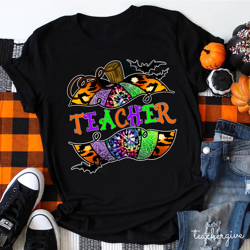 Trance Vibes Pumpkin Teacher T-Shirt
