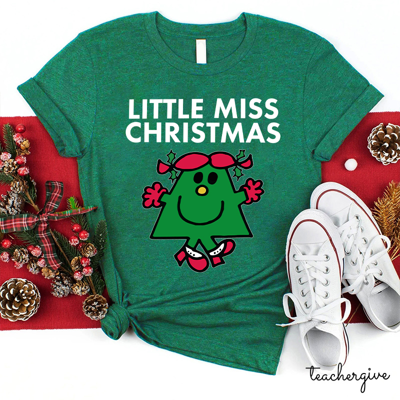 Little Miss Christmas Teacher T-Shirt