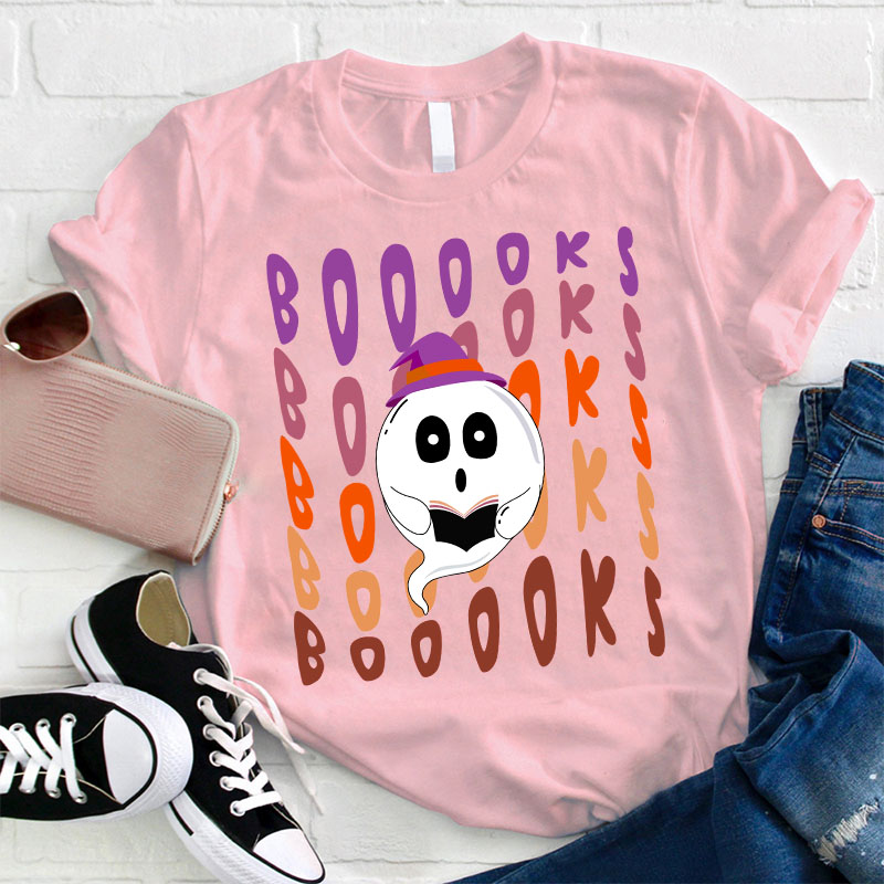 Booooks Reading Halloween T-Shirt