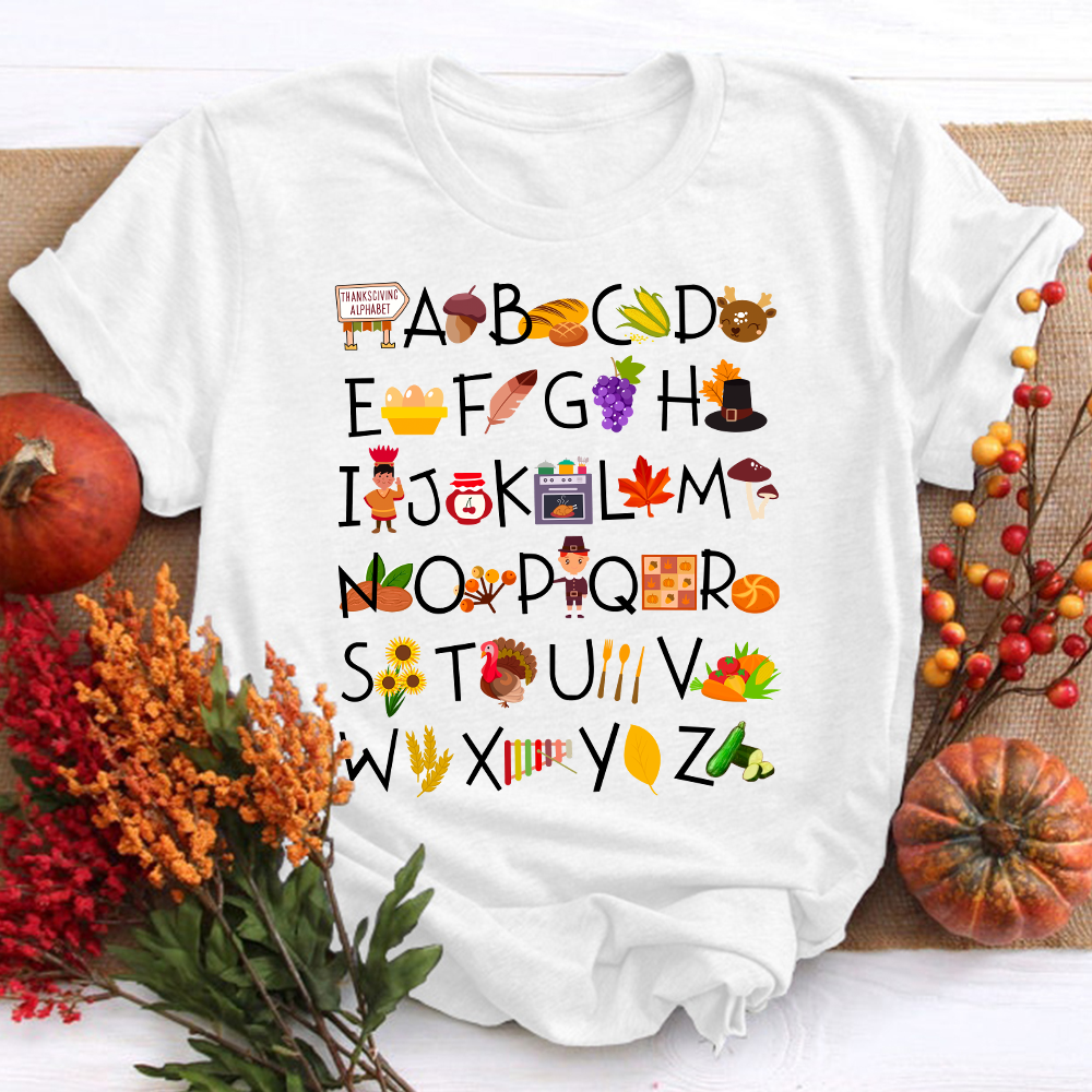 Thanksgiving Alphabet Teacher T-Shirt