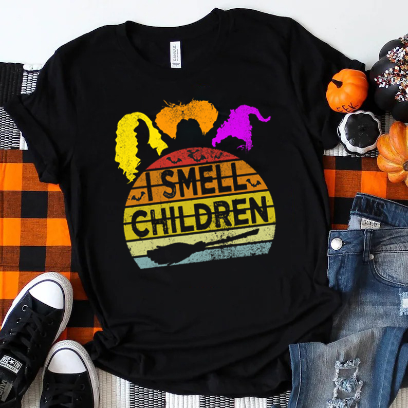 Retro Style I Smell Children Witch T-Shirt