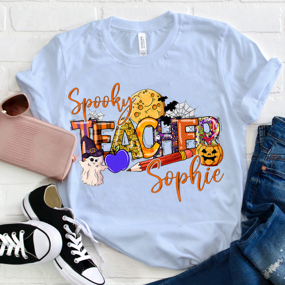 Personalized Spooky Teacher T-Shirt