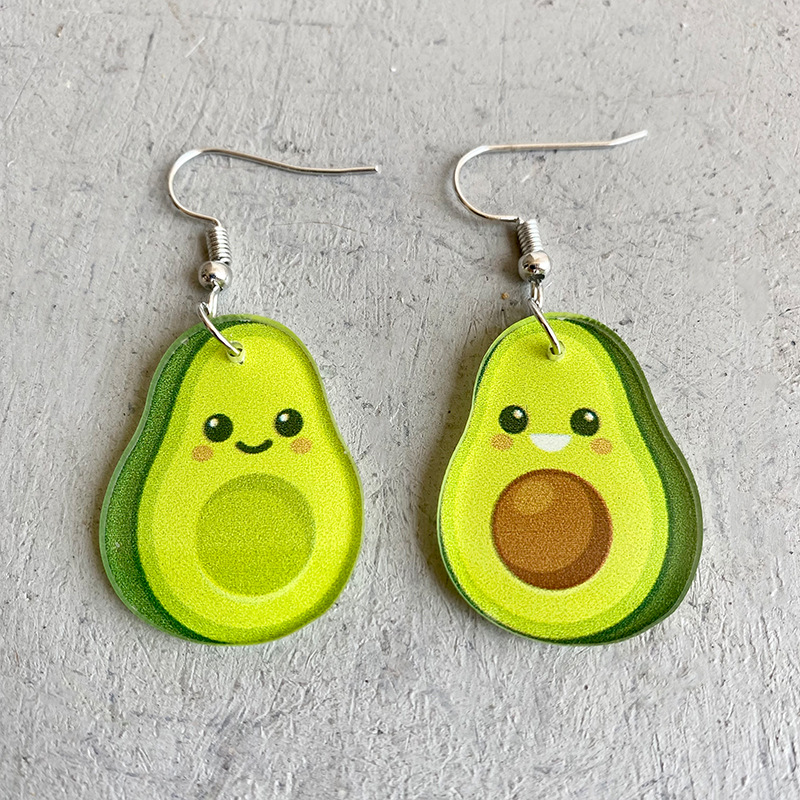 Cute Avocado  Acrylic  Earrings