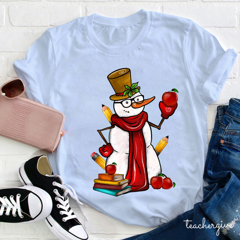 Come And Learn With The Snowman Teacher T-Shirt