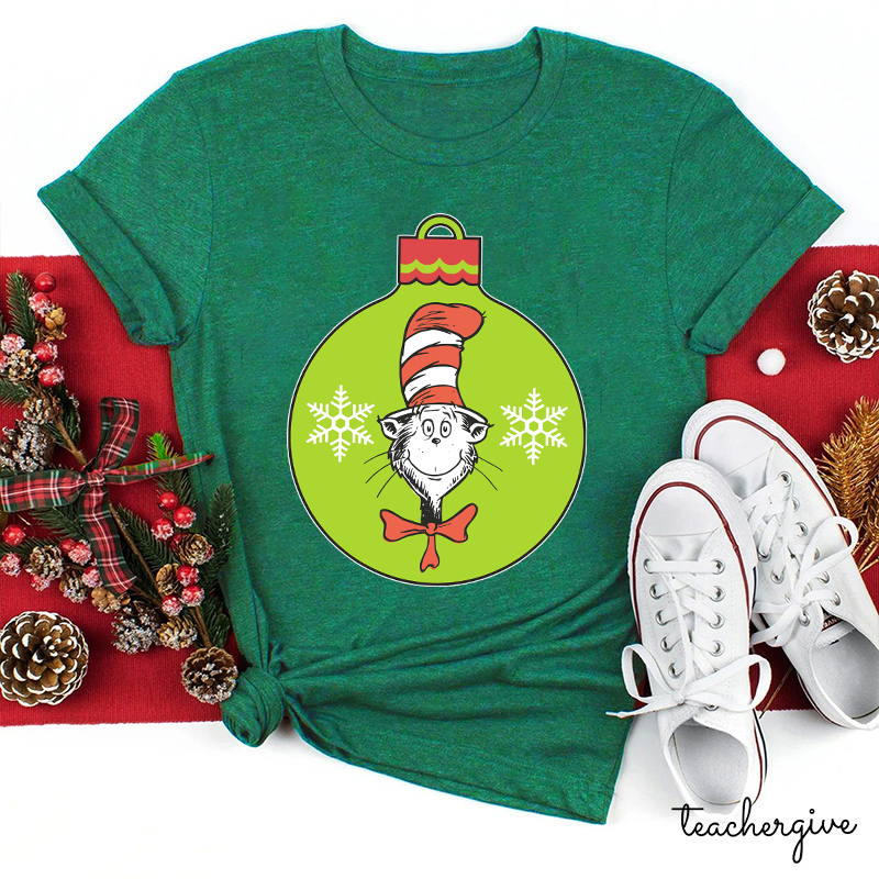 The Cat In The Hat Christmas Teacher T-Shirt