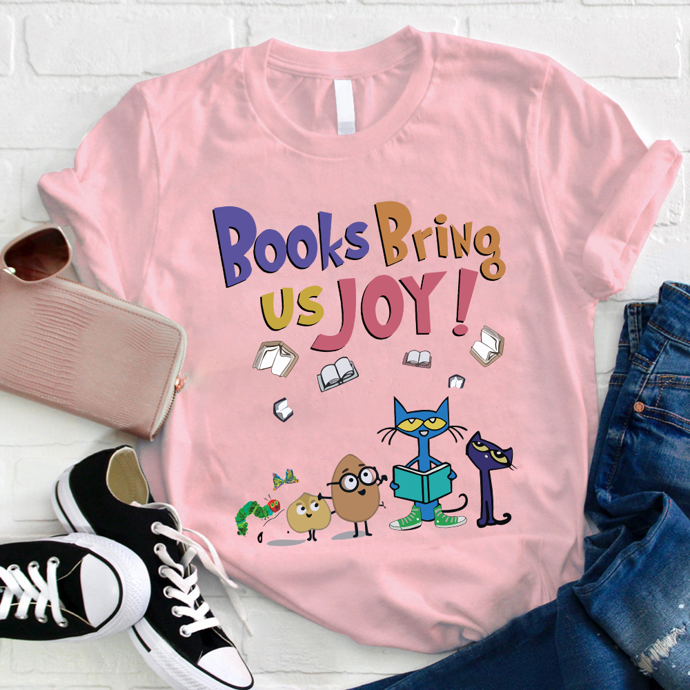 Books Bring Us Joy Cat T-Shirt