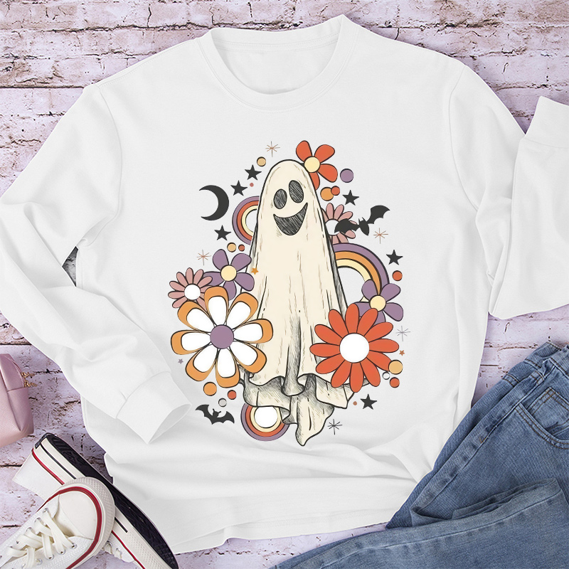 Halloween Night Quirky Smile Long Sleeve T-Shirt