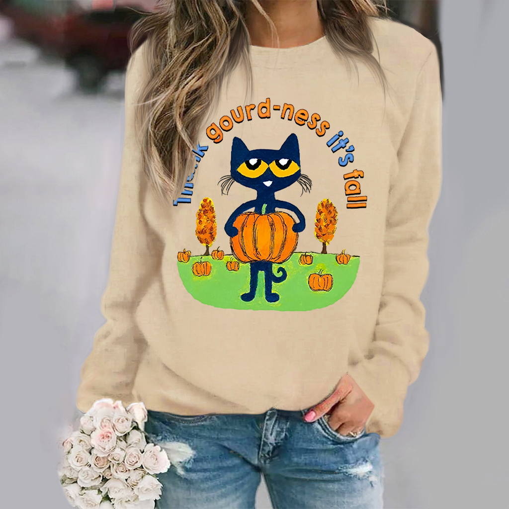 Thank Gourd-ness It's Fall Cat Sweatshirt