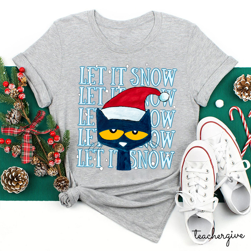 HO HO HO Let It Snow Teacher T-Shirt