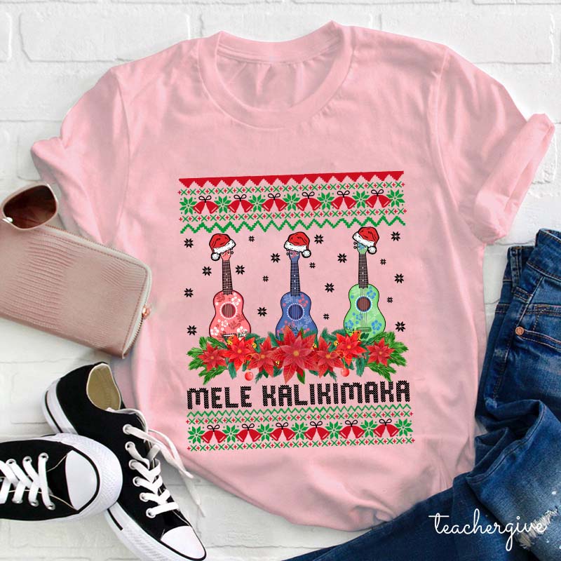 Mele Kalikimaka  Teacher T-Shirt