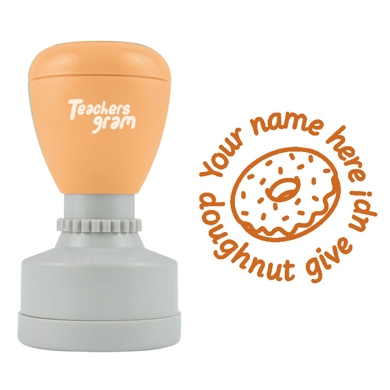 Personalized Doughnut Give Up Stamp